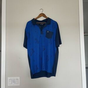 Original Penguin Blue Polo Shirt Casual Style